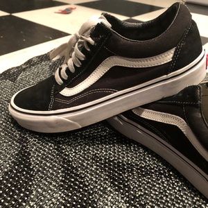 Black suede Vans